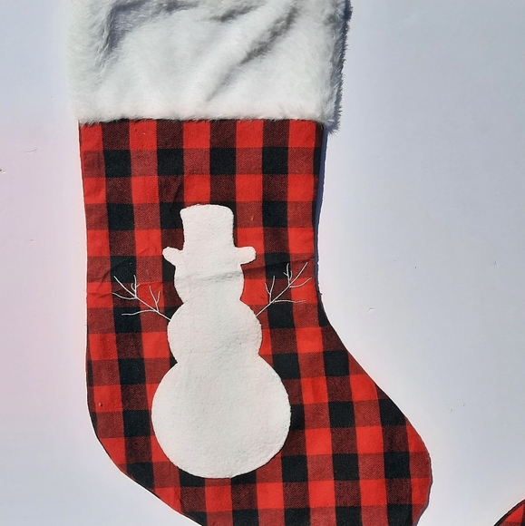 Vintage Checkered Christmas Stockings - Picture 4 of 6